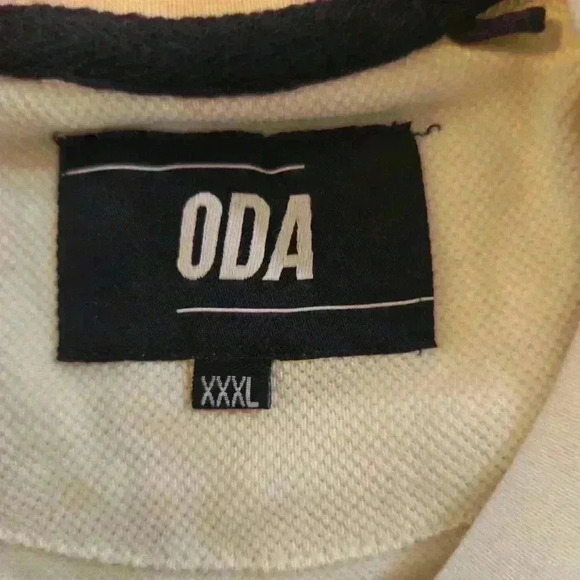 Oda Mens Color Block Causual Crewneck Sweatshirt Blue Cream Red Size XXXL - Picture 7 of 8